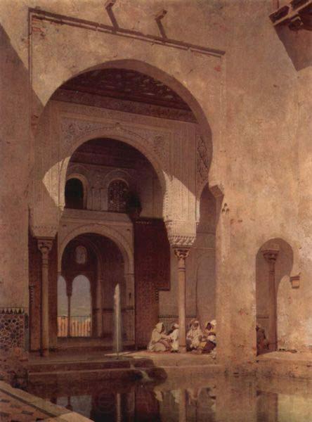 Adolf Seel Alhambra Spain oil painting art